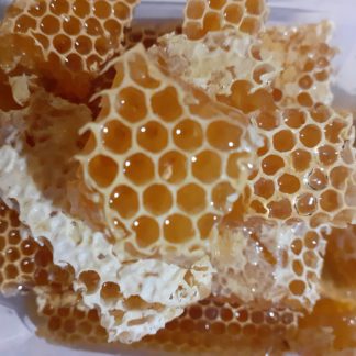 Plaster miodu. Miód w plastrach. Miód żywyj. Ramka z miodem.